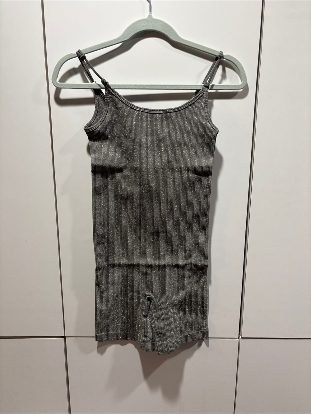 Noisy May Charcoal Ribbed Unitard with Subtle Shine‎ NWT S/M